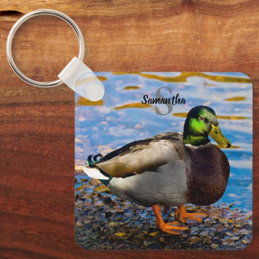 Mallard Duck Keyring Sleutelhanger (Voorkant)