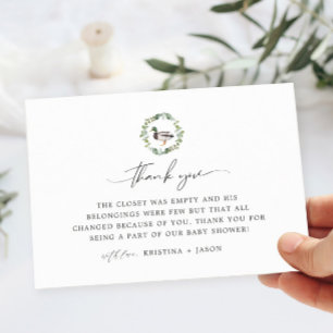 Mallard Duck Little Ducking Baby shower Bedankkaart