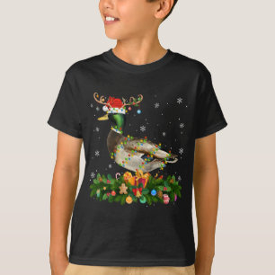 Mallard Duck Lover Reindeer Santa Hat Mallard Chri T-shirt