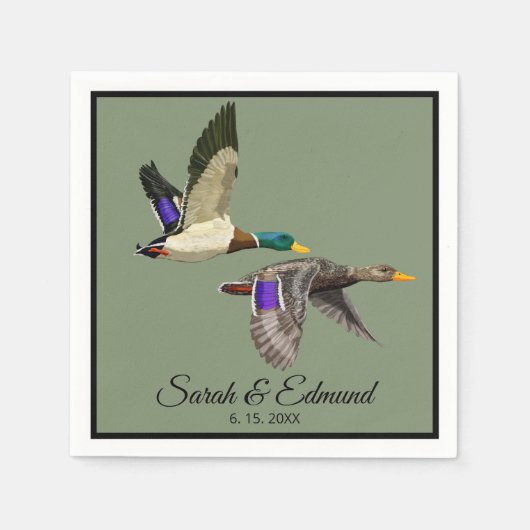 Mallard Duck Lovers Servet (Voorkant)
