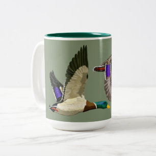 Mallard Duck Lovers Tweekleurige Koffiemok