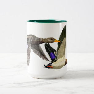 Mallard Duck Lovers Tweekleurige Koffiemok