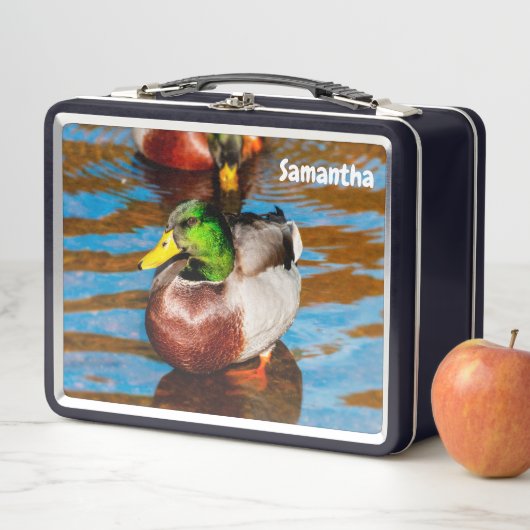 Mallard Duck Metal Lunchbox (In situ)