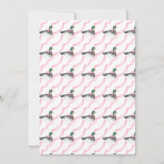 Mallard Duck Monogram Afstuderen Crest Kaart (Achterkant)