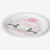 Mallard Duck Monogram Afstuderen Crest Papieren Bordje (Gekanteld)