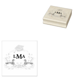 Mallard Duck Monogram Afstuderen Crest Rubberstempel