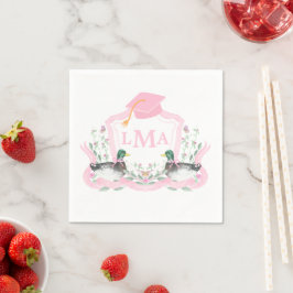 Mallard Duck Monogram Afstuderen Crest Servet