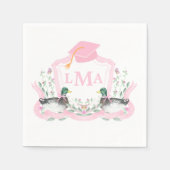 Mallard Duck Monogram Afstuderen Crest Servet (Voorkant)