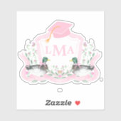 Mallard Duck Monogram Afstuderen Crest Sticker (Vel)