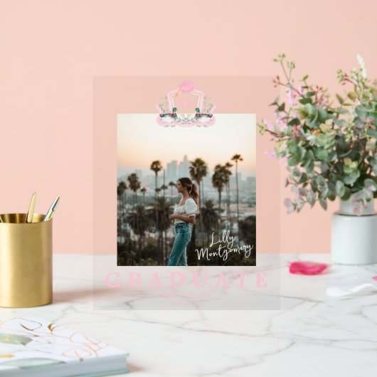 Mallard Duck Monogram Afstuderen Foto Acryl Bord (Huwelijk)