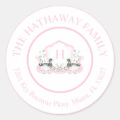 Mallard Duck Monogram Crest Retouradres Label (Voorkant)