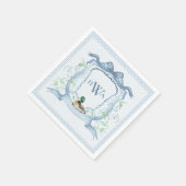 Mallard Duck Monogram Grandmillennial Servet (Hoek)