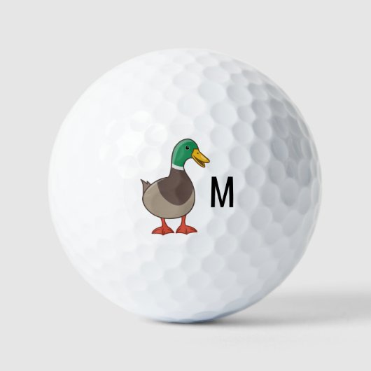 Mallard Duck-monogram Initiaal Golfballen (Voorkant)