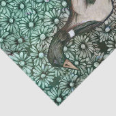 Mallard Duck Natuur Lovers Flower Art Floral Daisy Tissuepapier (Detail)