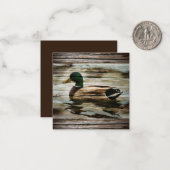 Mallard Duck Notitiekaartje (Voorkant / Achterkant in situ)