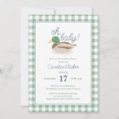 Mallard Duck OH BABY Country Hunting Baby shower Kaart (Voorkant)