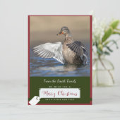 Mallard Duck op een kerst Kaart (Staand voorkant)