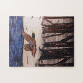 Mallard Duck op een missie Legpuzzel (Horizontaal)