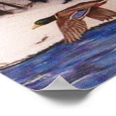 Mallard Duck op een missie Poster (Hoek)