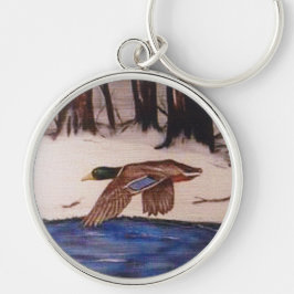Mallard Duck op een missie Sleutelhanger