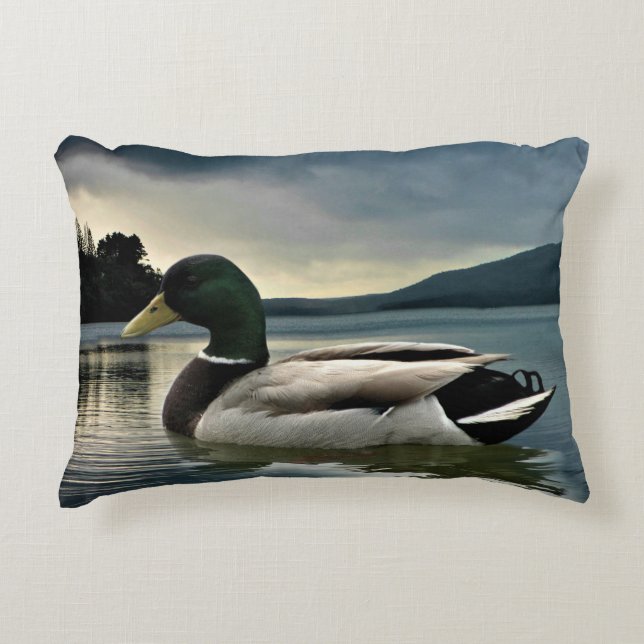 Mallard Duck op het meer Accent Kussen (Voorkant)