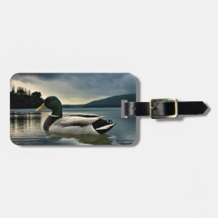 Mallard Duck op het meer Bagagelabel