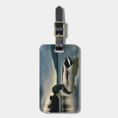 Mallard Duck op het meer Bagagelabel (Voorkant verticaal)