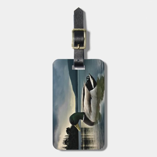 Mallard Duck op het meer Bagagelabel (Voorkant verticaal)