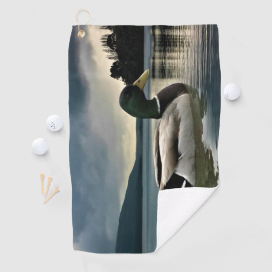 Mallard Duck op het meer Golfhanddoek (Insitu)