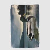 Mallard Duck op het meer Golfhanddoek (Voorkant)
