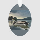 Mallard Duck op het meer Ornament (achterkant)