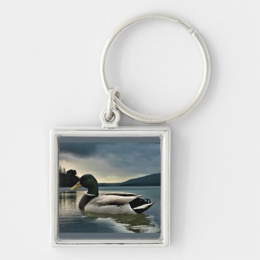 Mallard Duck op het meer Sleutelhanger (Voorkant)
