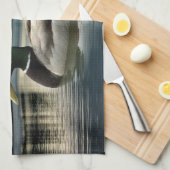 Mallard Duck op het meer Theedoek (Quarter Fold)