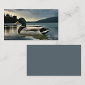 Mallard Duck op het meer Visitekaartje (Voorkant / Achterkant)