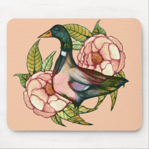 Mallard Duck Peony Natuur Lovers Muismat