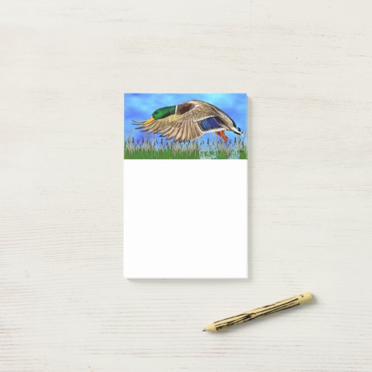 Mallard Duck Post-it® Notes (Op bureau)