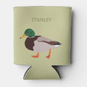 Mallard Duck Realistic Illustralized Personalized Blikjeskoeler (Voorkant)