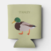 Mallard Duck Realistic Illustralized Personalized Blikjeskoeler (Achterkant)