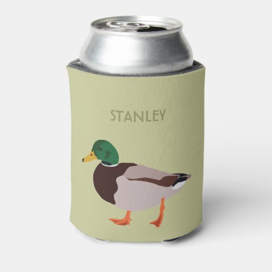 Mallard Duck Realistic Illustralized Personalized Blikjeskoeler (Blikje Achterkant)