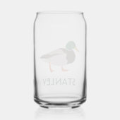 Mallard Duck Realistic Illustralized Personalized Blikvorm Glas (Achterkant)