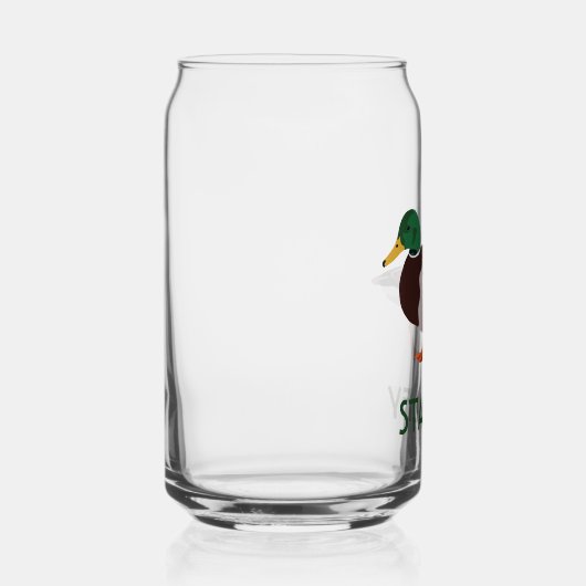 Mallard Duck Realistic Illustralized Personalized Blikvorm Glas (Rechts)