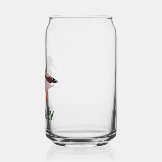 Mallard Duck Realistic Illustralized Personalized Blikvorm Glas (Links)