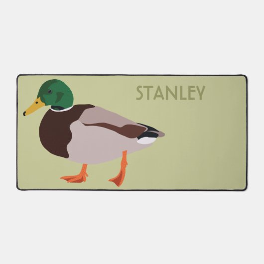 Mallard Duck Realistic Illustralized Personalized Bureaumat (Voorkant)