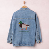 Mallard Duck Realistic Illustralized Personalized Denim Jacket (Hangar)