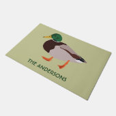 Mallard Duck Realistic Illustralized Personalized Deurmat (Schuin)