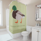 Mallard Duck Realistic Illustralized Personalized Douchegordijn (In situ)