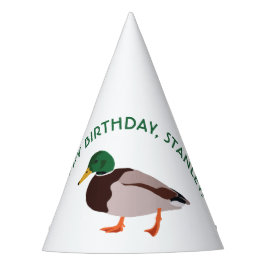 Mallard Duck Realistic Illustralized Personalized Feesthoedjes