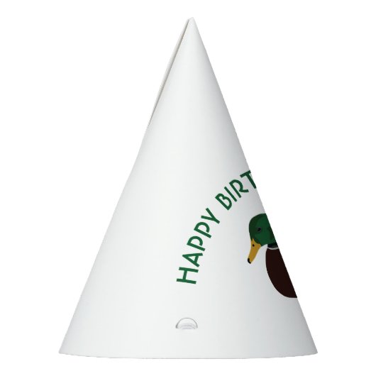 Mallard Duck Realistic Illustralized Personalized Feesthoedjes (Links)