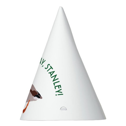 Mallard Duck Realistic Illustralized Personalized Feesthoedjes (Rechts)