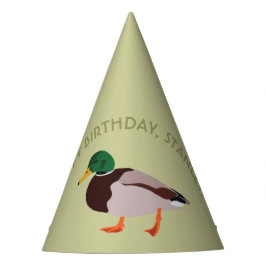 Mallard Duck Realistic Illustralized Personalized Feesthoedjes